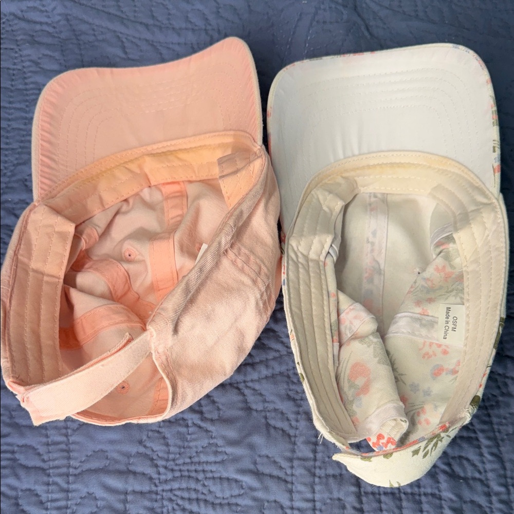 Kids Floral & Pink Baseball Caps - Pack of 2 - Picture 2 of 3